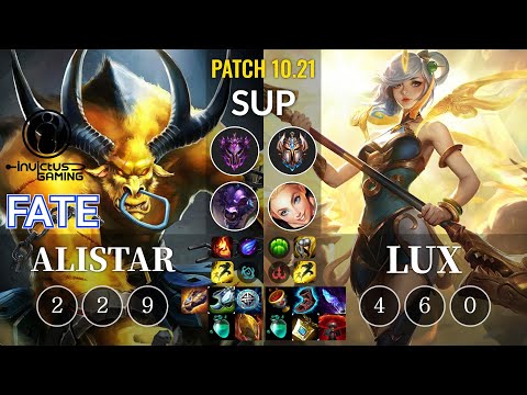 IG Fate Alistar vs Lux Sup - KR Patch 10.21