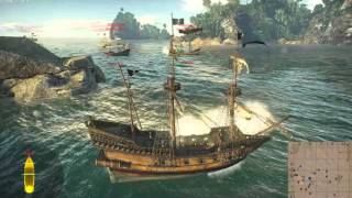 war thunder - сражение пиратских парусных кораблей! Battle of pirate galleon fleet