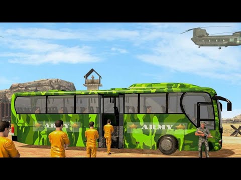 Offroad US Army Transport Prisoners Bus Driving | ขับรถขนส่งนักโทษชายแดส