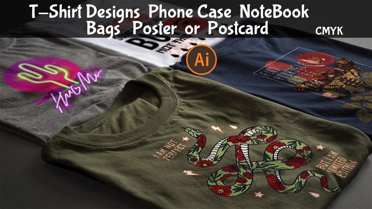 T-Shirt Fashion Design And Things Design Download In AI PNG Files |English| |Illustrator Tutorial|