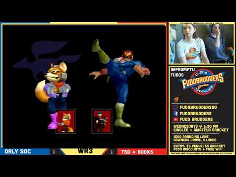 Impromptu Fudds SSBM | Books & This Side Down vs Orly & Soc | Smash Melee Winners Round 3