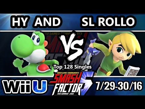 SF5 Smash 4 - HY | And (Yoshi) Vs. KMV | SL Rollo (Toon Link) SSB4 Top 128 - Smash Wii U