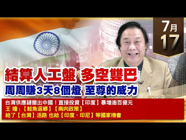 【財經至尊】王曈 0717《【結算人工盤 多空雙巴】》旺矽四倍賺，凌巨兩天兩個漲停板，千附精密、保瑞、大綜再創新高｜【光學王+元宇宙王+安控王+IC設計王】加入line@ king5588