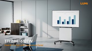 FreeLift TV Cart with Decorative Panel | TTL22H-610FW | LUMI
