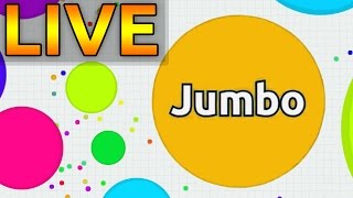 Jumbo Agar.io LiveStream - Trolling People in Agario LIVE with Jumbo Army #1
