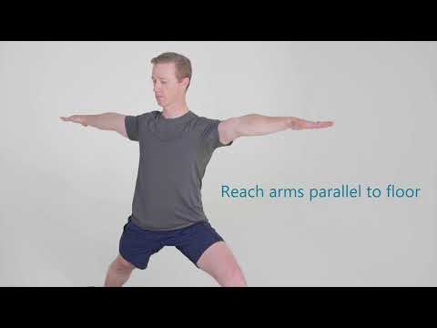 Warrior 2 - Virabhadrasana II - YouTube video thumbnail.