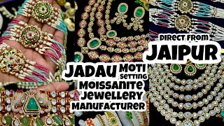 Hyderabadi Jadau Moti Settings Jewellery Manufacturer| Celebrity Moissanite Bridal Jewelry Wholesale