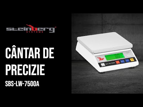 video - Cântar de Precizie - 7.500 g / 0,3 g - LCD