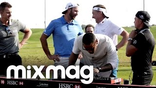 Reggie Yates DJing with golf stars at Abu Dhabi HSBC Championship