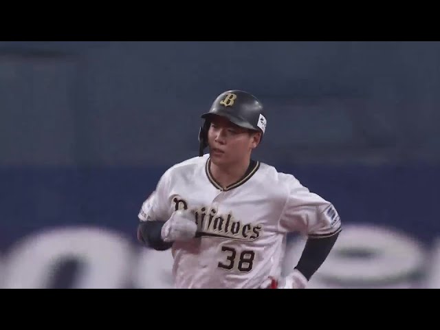 【6回裏】甘い球は逃さない!! バファローズ・来田涼斗 ライトへの2ランホームラン!!  2024年9月23日 オリックス・バファローズ 対 福岡ソフトバンクホークス