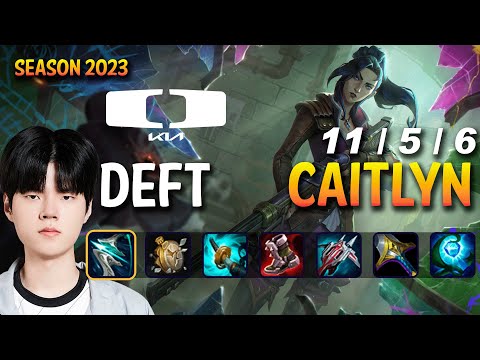 DK Deft CAITLYN vs DRAVEN ADC - Patch 13.22 KR Ranked