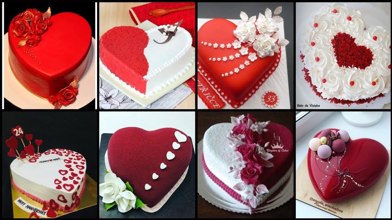 Heart Shape Red Velvet Cake Decoration Ideas/Red Velvet Cake Design