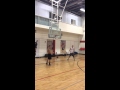Ryan Brooks alley oop dunk while training