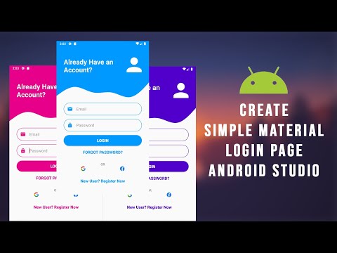 Android Material UI Login Page Design | Android Studio | Android UI UX Design