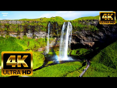 Водопад 🌊🌊 в – 4K UHD 1 час атмосфера релаксации, медитация, звуки природы