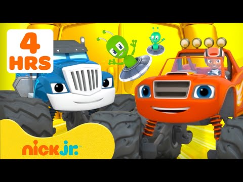 Blaze | 4-STUNDEN-MARATHON von Blaze's ultimativen Rennen & Rettungen! 🏎️💨 | Nick Jr. Deutschland
