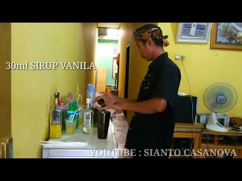 TUTORIAL CARA MEMBUAT MINUMAN CAFE SEDERHANA, SIRUP VANILA ICE DREAMS ( ANTOCASANOVA )