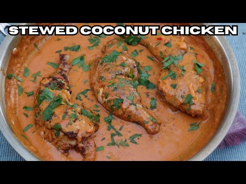 Indoor Grilled & Stewed Coconut Chicken | Easy Tender Chicken Recipe