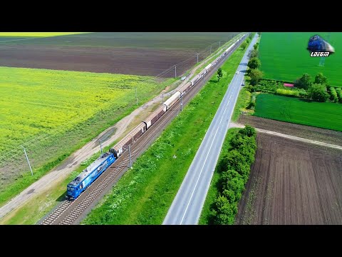 🚁🚊LEMA 480 024-5 Locomotive & Marfar LTE Freight Train Spre/To Curtici - 15 May 2021