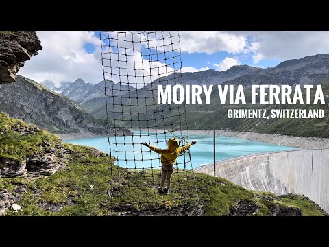 Climbing Via Ferrata Moiry in Grimentz with Kids, Switzerland 2025