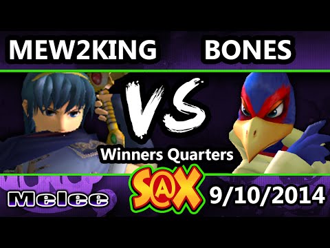 S@X - P4K EMP | Mew2King (Sheik, Marth) Vs. Bones (Falco) SSBM Winners Quarters - Melee