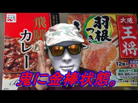 大阪王将羽根つき餃子と飛騨牛カレーの紹介です。