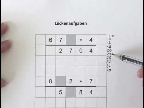 Lückenaufgaben lösen (schriftliche Multiplikation) 1
