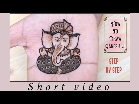 how to draw ganesha in bridal mehndi design tutorial video by mehndi creations