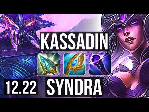 KASSADIN vs SYNDRA (MID) | 12/1/5, 70% winrate, Godlike | EUW Diamond | 12.22
