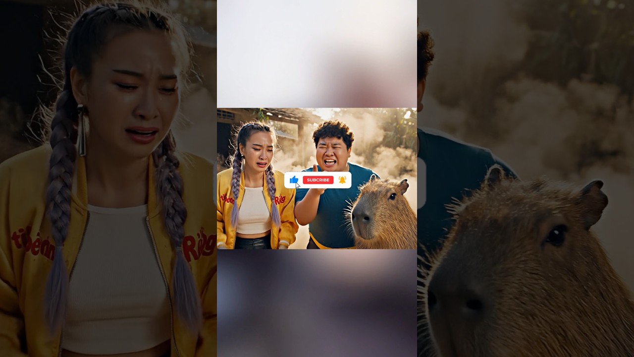 Rumi phát bánh bao từ thiện nhưng bị Tí béo kiếm chuyện phim ngắn AI #capybara #phimhoạthình #funny