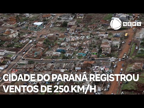 Rio Bonito do Iguaçu (PR) registrou ventos de até 250 km/h