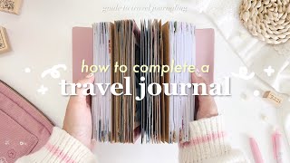 🌸 how to complete a travel journal // flip through + easy tips & spread ideas