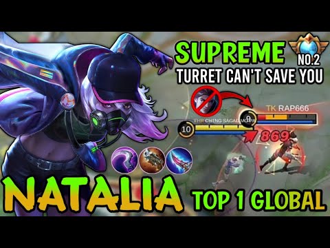 Supreme No.2 Natalia!! Top 1 Global Natalia Best Build 2021 - Mobile Legends