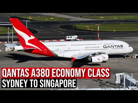 Onboard QANTAS A380 ECONOMY CLASS from Sydney to Singapore
