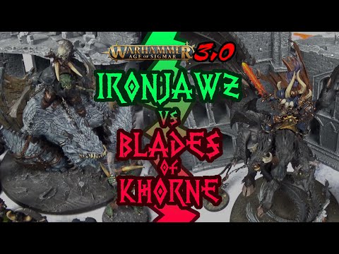 [NEW] Ironjawz vs Blades of Khorne Age of Sigmar 3.0 Battle Report 2000 Points