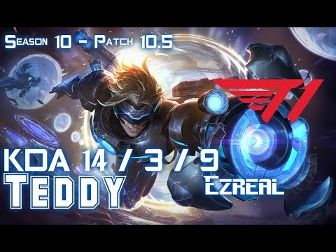 T1 Teddy EZREAL vs DRAVEN ADC - Patch 10.5 KR Ranked