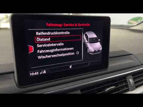 Measuring the oil level with the engine running via the on-board computer Audi A4/S4 Avant Instru...