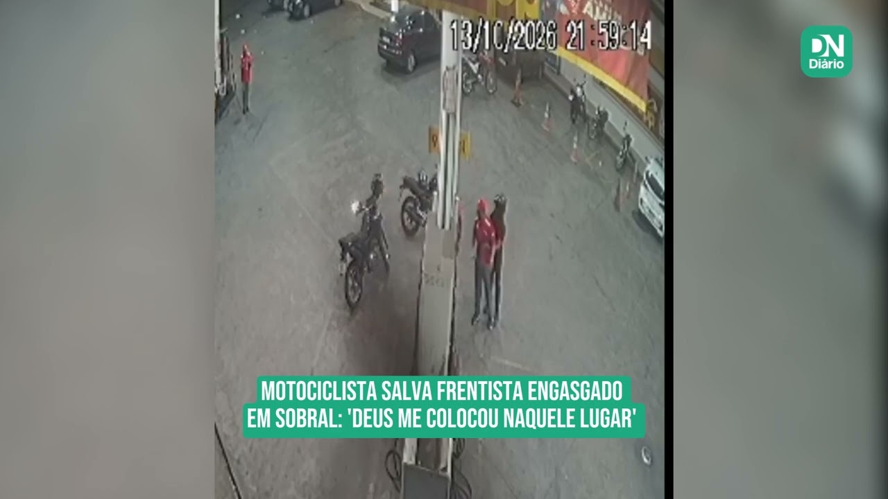 Imagem da notícia Motociclista salva frentista engasgado em posto de combustíveis de Sobral: 'Foi Deus'