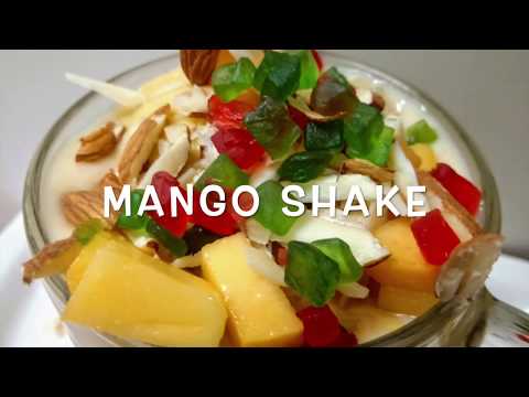 ड्राई फ्रूट से भरपूर मैंगो शेक - How To Make Mango Milk Shake With Ice Cream And Dry Fruits 🥭 🥭🥭