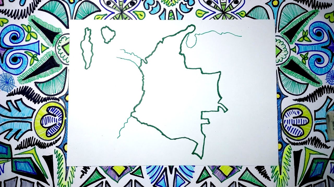 Learn how to draw the map of Colombia easily step by step