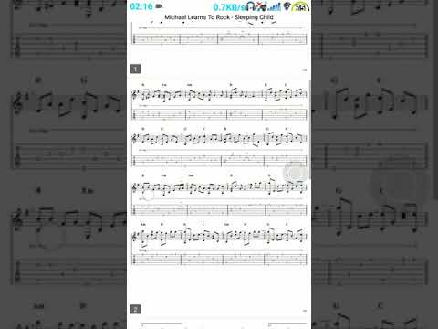 Sleeping child michael learns to rock free guitar tabs /Notation (Link below)