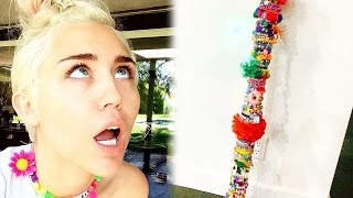 Miley Cyrus Crafts DIY 5 Foot Bong!