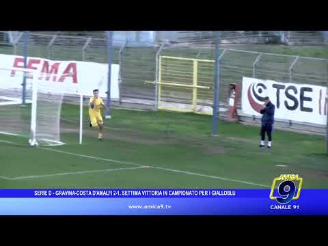 Serie D Girone H - Gravina-Costa d'Amalfi 2-1, settima vittoria in campionato per i gialloblù