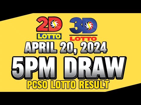 LOTTO 5PM DRAW 2D & 3D RESULT TODAY APRIL 20, 2024