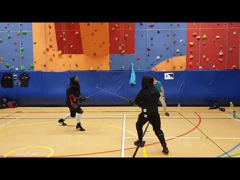 Wessex League Cambridge 2019: Longsword Semi-final - Jonathan Robson (Blue) vs Arthur Boutillon