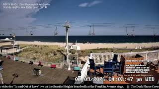 NORTH BEACH - Seaside Heights, New Jersey | Jersey Shore Beach LIVE Cam 4K (Boardwalk Hotel Charlee) live webcam
