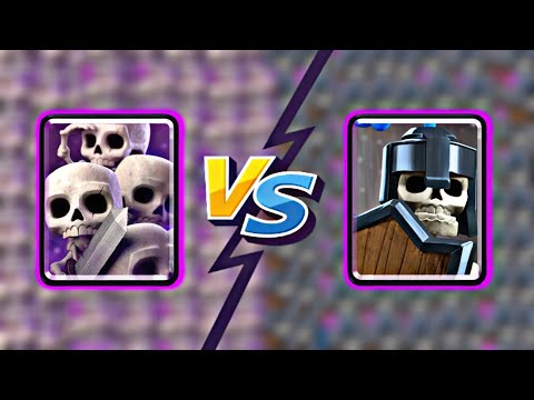 SKELETON ARMY vs GUARDS CLASH ROYALE | BATTLE OF CARDS
