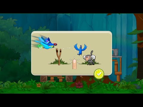 Angry birds Rio 2 gameplay @Amrutgames brid attack on monkey