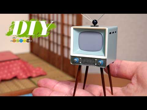 【昭和レトロ】脚付きテレビの作り方 ミニチュアで掘りごたつのある和室を作る方法 #3