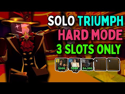 Solo The Final Act Hard Mode Triumph With Only 3 TOWER SLOTS | TDS XMAS EVENT